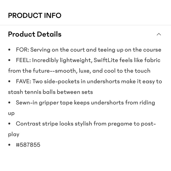 Crosscourt High Rise Tipped 14" Skort | Navy/White - Picture 5 of 8